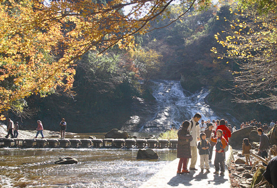 紅葉の時はとくに見事ですが、年中過ごしやすい養老渓谷