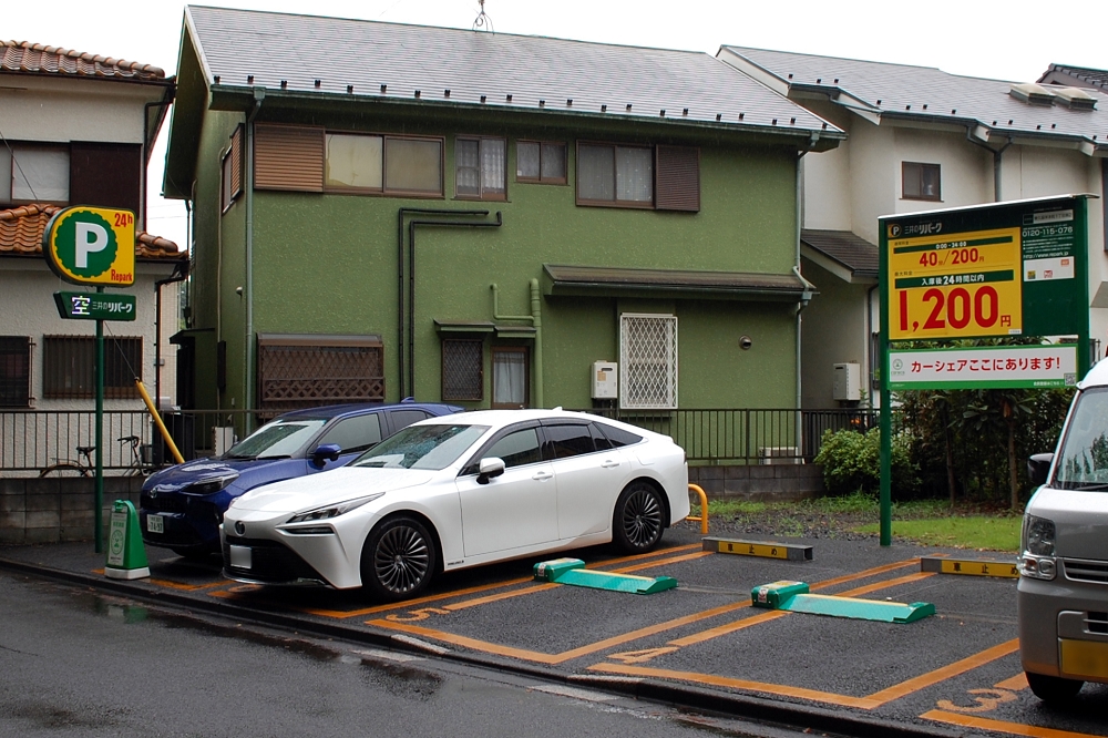 今回のドライブでは「リパーク東久留米本町１丁目第２（自転車可）」のステーションを利用