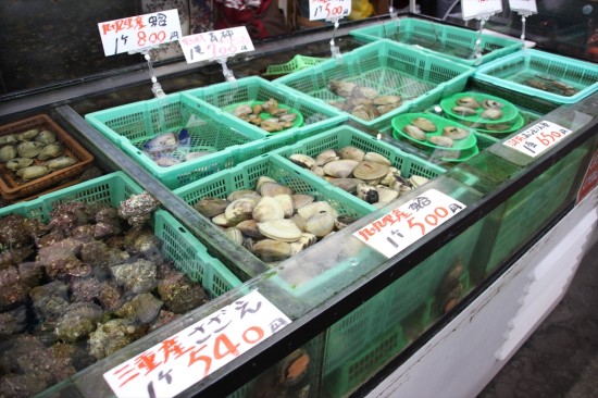 貝類も多彩。入荷状況により多少、ラインナップは変わるそう