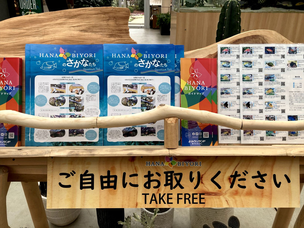 パンフレットを見ながら、水槽の魚たちの名前を調べるだけでも楽しい