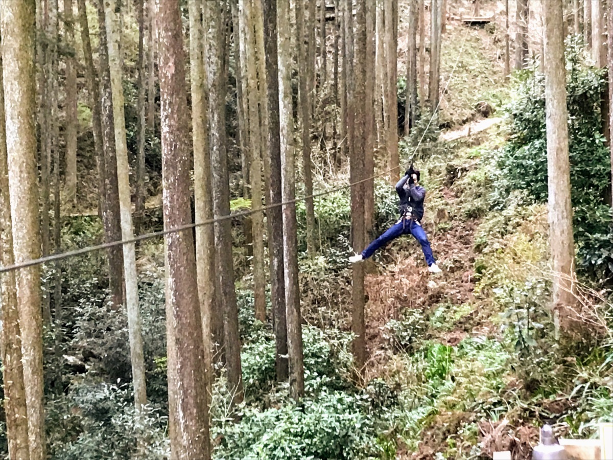 最後のジップスライドは、なんと全長106m!