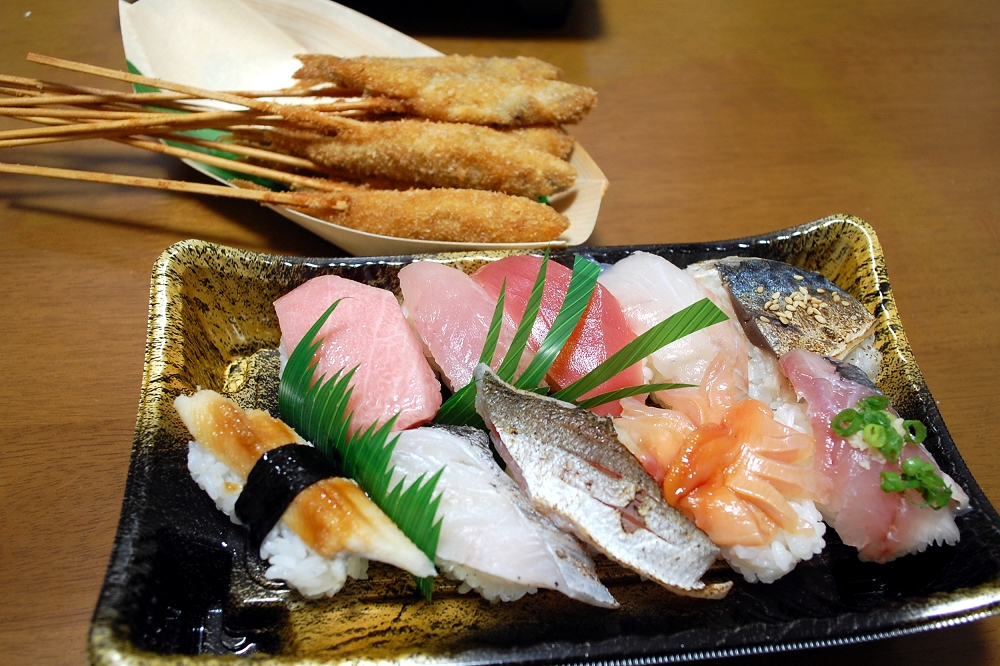 ほろ苦さが絶妙な稚あゆの串揚げは、これっぽっちも骨の存在を感じさせない