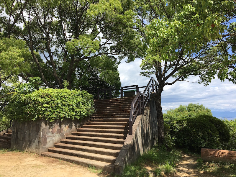 駐車場から歩いてすぐの場所に展望台がある