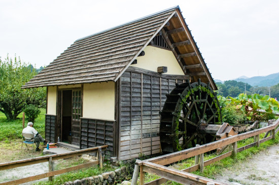 巾着田内の水車小屋