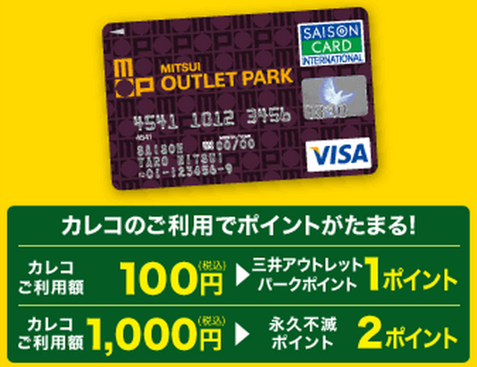 三井アウトレットパークカードもおトクにポイントがたまる