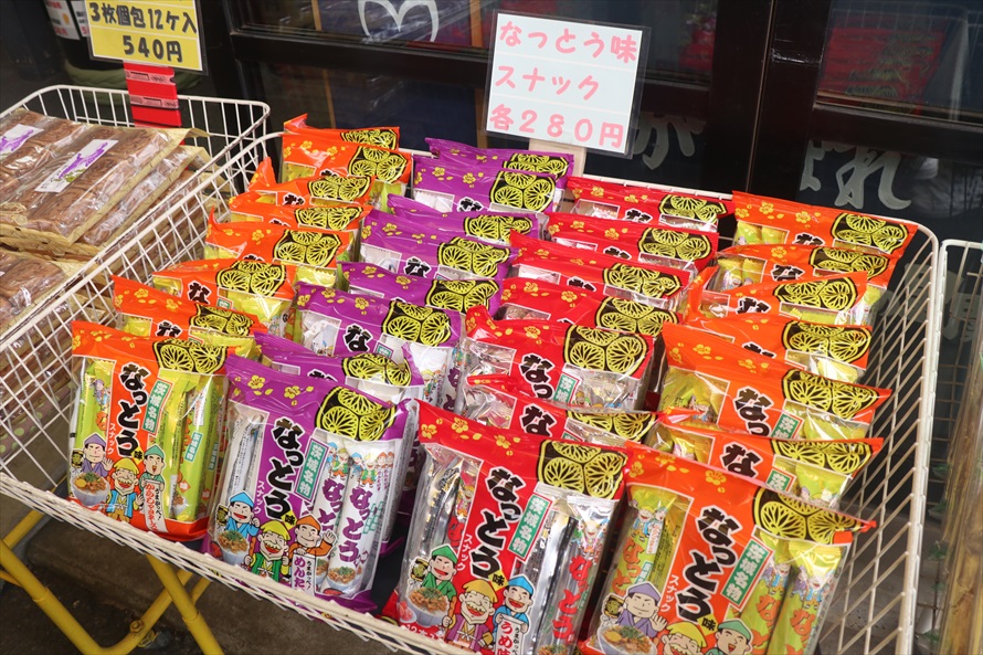 茨城の名産なっとう味のスナックは人気