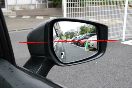 路面は1/2程度映るくらいに調整する