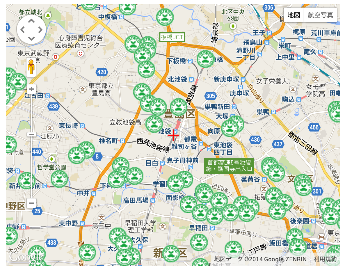 池袋周辺にはステーションが多数