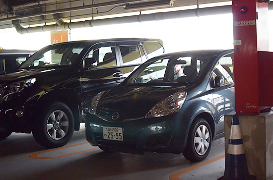 ちゃんと駐車スペースにクルマを駐車できました