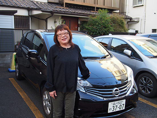 ステーションは自宅から徒歩1分半。新型ノートは乗りやすくてお気に入り