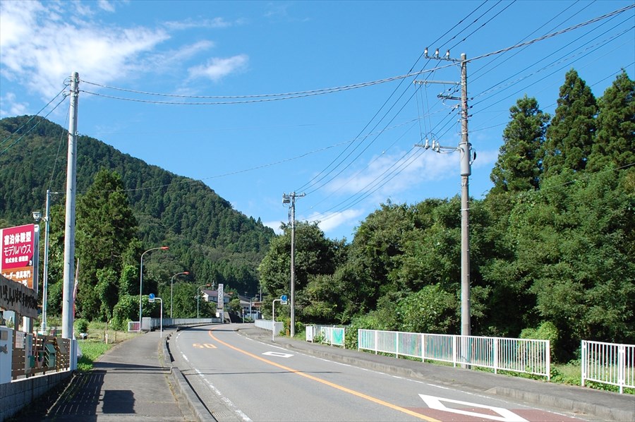  西沢大橋を渡ったあたりから、景色は緑に包まれる 