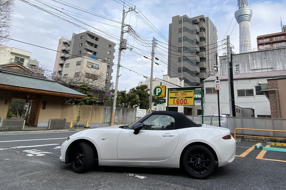 今回は「リパーク吾妻橋2丁目第2駐車場」を利用。ここから「東京ミズマチ」までは歩いて5分ほど