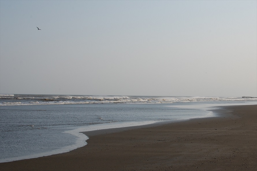 こちらは人気の海水浴場で、夏には多くの人でにぎわう 