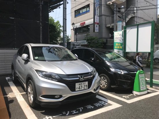 「リパークときわ台駅前」のコンパクトカー「ヴェゼル」