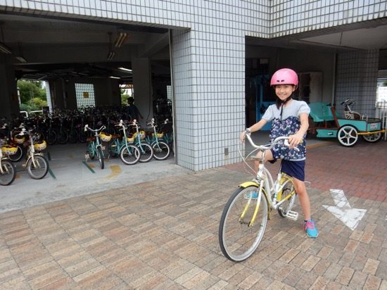 ピッタリサイズの自転車をみつけて、いざ出発!