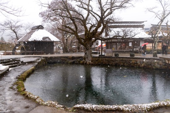 青く透明な富士の湧き水