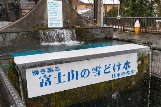 忍野八海の湧き水には実際に触れられる。汲んで持ち帰ることもできる