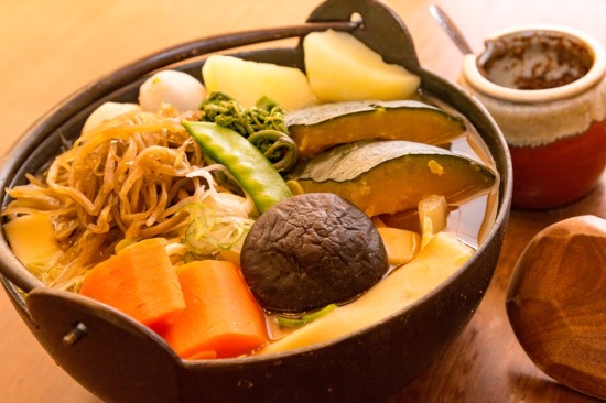 名物かぼちゃほうとうは1150円。食べ応えも味も抜群！