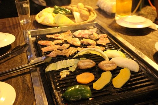 焼きあがってくる食材がとても美味しそう