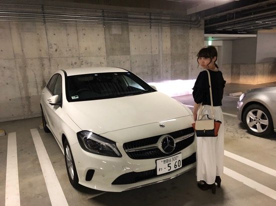 ドライブに使ったのは、白いボディが爽やかな「Ａ１８０　スタイル」