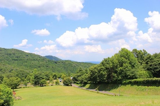 筑波の山々が広がっている